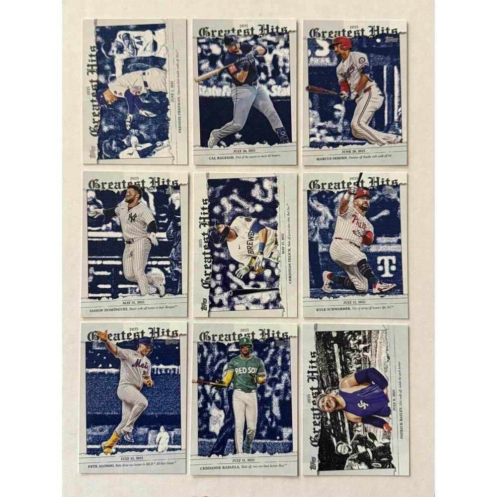 2026 Topps S1 Greatest Hits 9 Card Lot Freeman Alonso Dominguez Schwarber